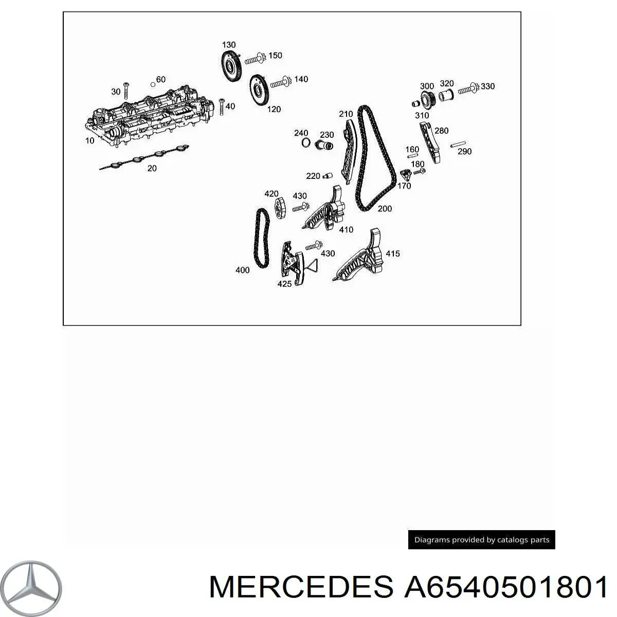 A6540501801 Mercedes Заспокоювач ланцюга ГРМ, нижній
