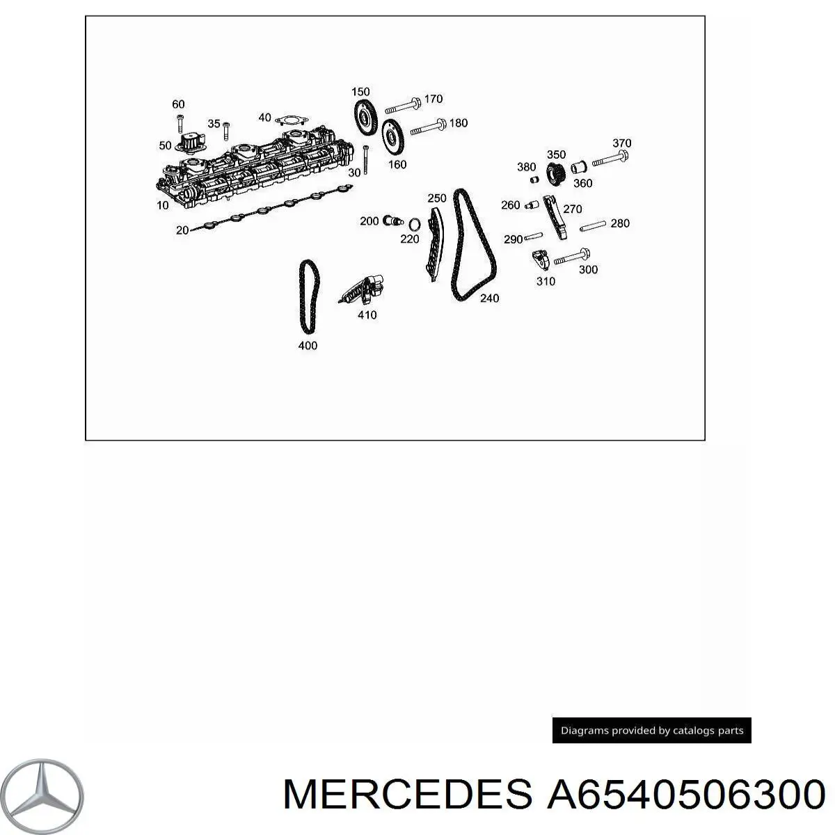 A6540506300 Mercedes Заспокоювач ланцюга ГРМ, правий