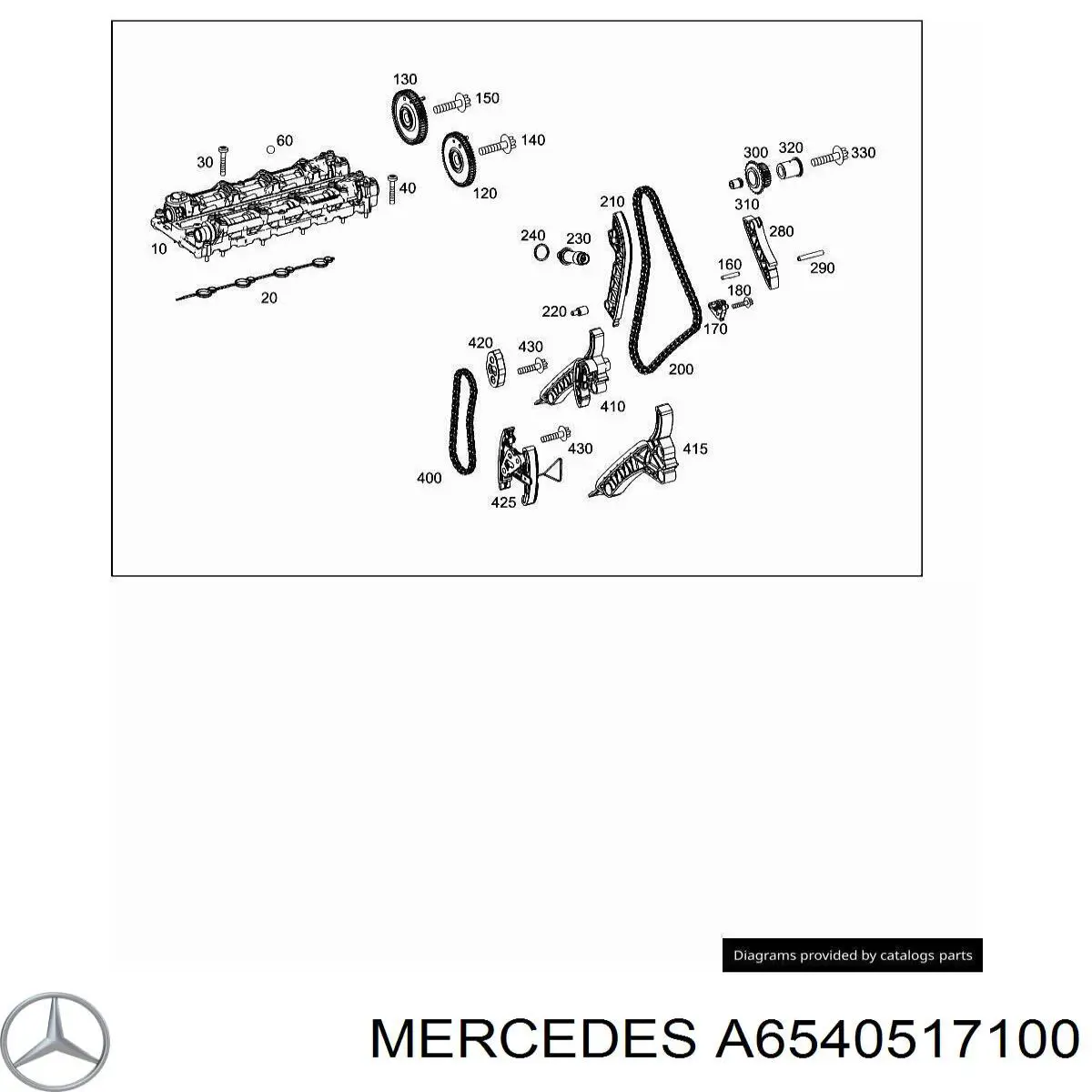 A6540517100 Mercedes Прокладка клапанної кришки двигуна, нижня