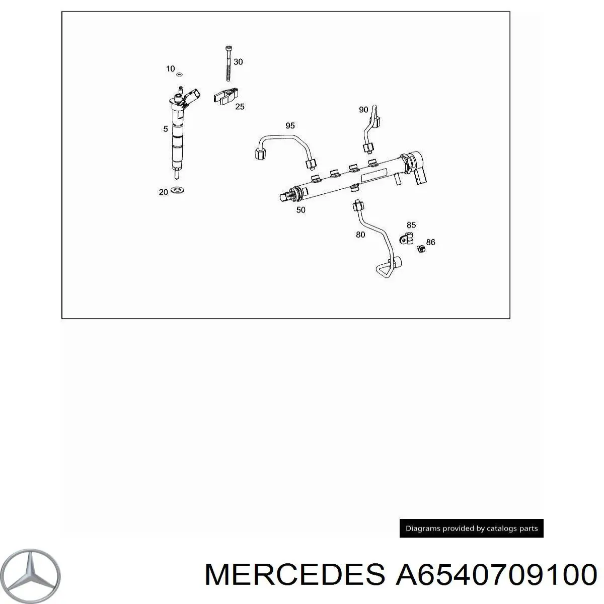 Трубка паливна, від ПНВТ до паливної рейки Mercedes A6540709100 ціна, від 20.32 USD