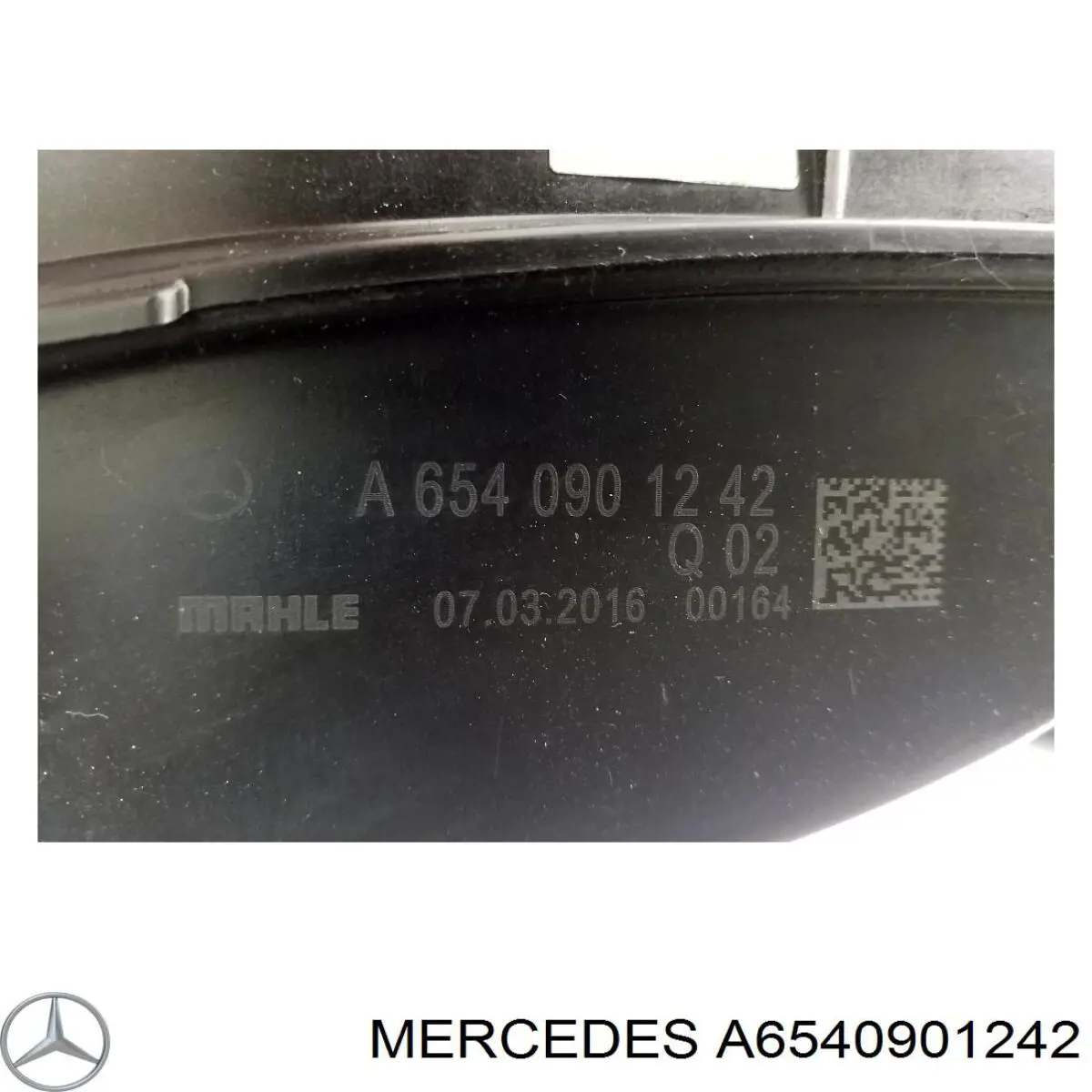 Патрубок повітряний, вхід в турбіну (наддув) Mercedes A6540901242