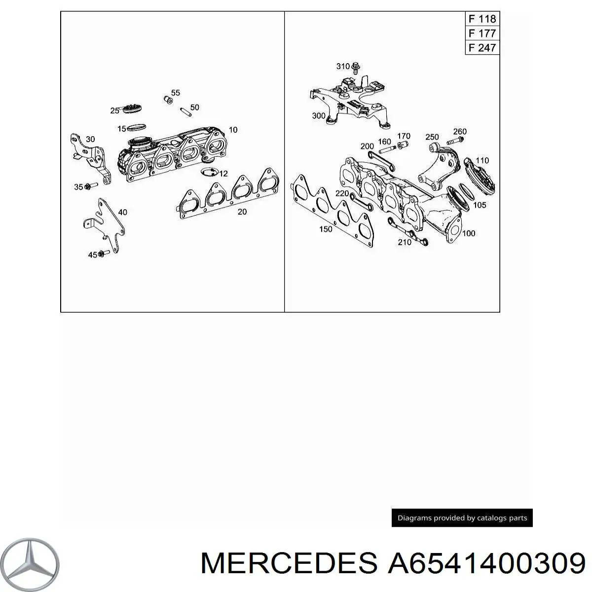 Купити A6541400309 Mercedes Випускний колектор