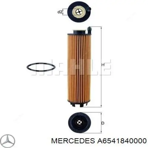 A6541840000 Mercedes фільтр масляний