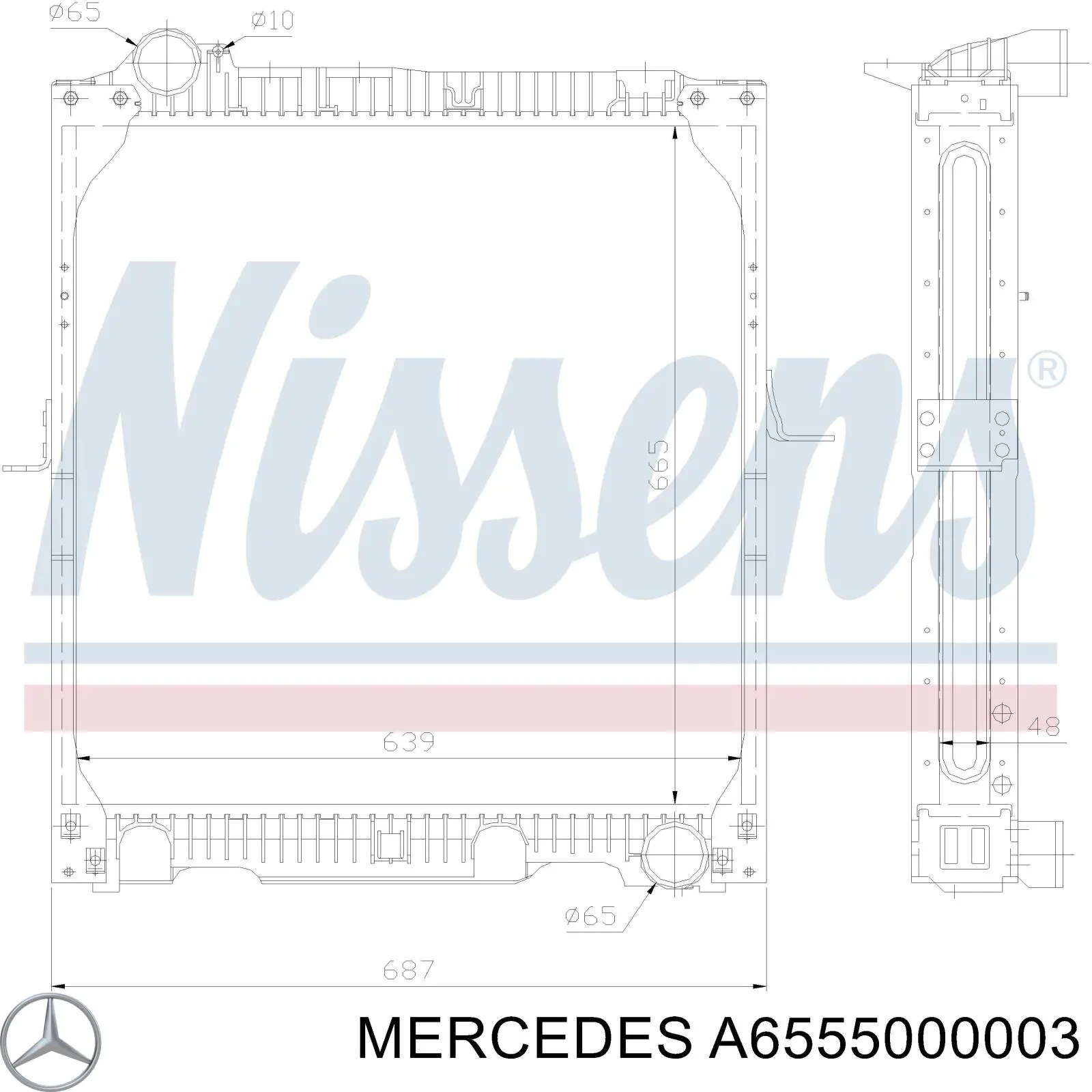 Радіатор основний Mercedes A6555000003 ціна, від 573.30 USD