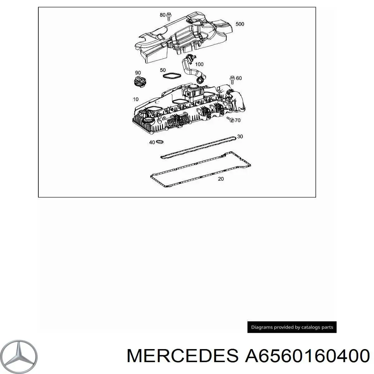 A6560160400 Mercedes прокладка клапанної кришки двигуна, кільце
