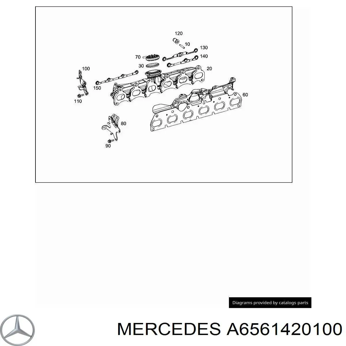 Прокладка випускного колектора 6561420100 Mercedes