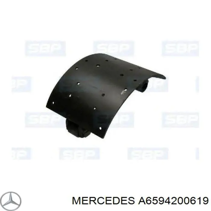 Колодки гальмові задні, барабанні A6594200619 Mercedes