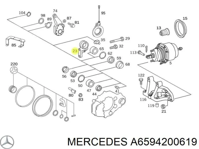 Купити A6594200619 Mercedes Колодки гальмові задні, барабанні