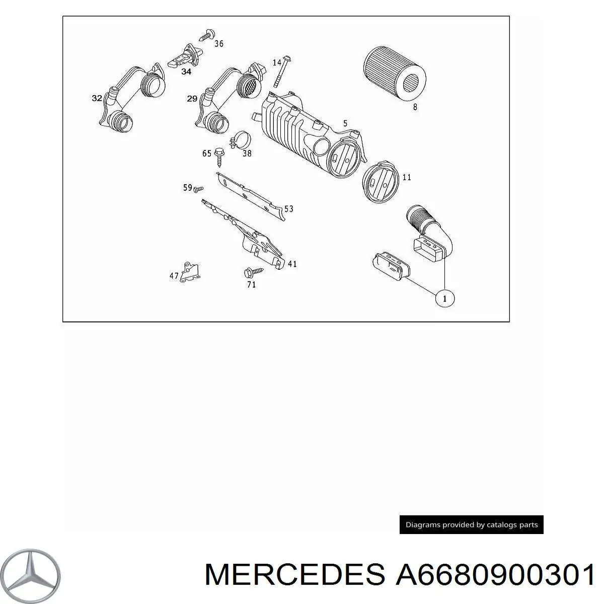 Купити A6680900201 Mercedes Корпус фільтра