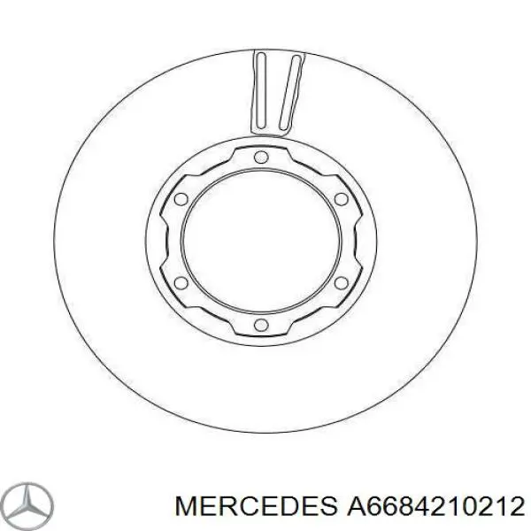 Купити A6684210212 Mercedes Ротор гальмівний