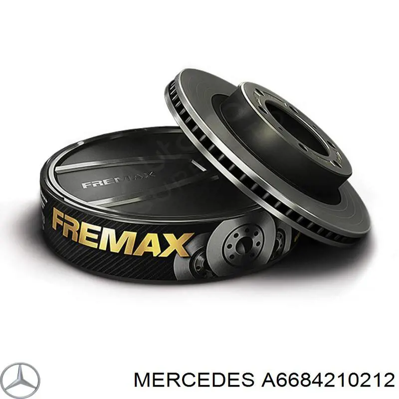 Диск гальмівний передній Mercedes A6684210212