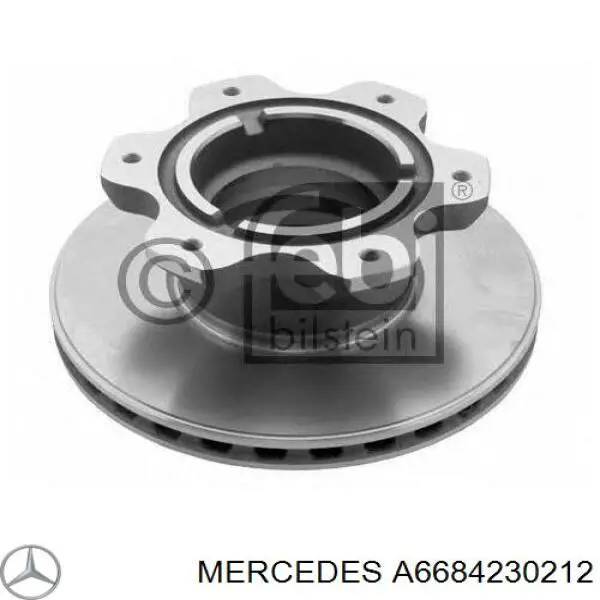 A6684230212 Mercedes диск гальмівний задній