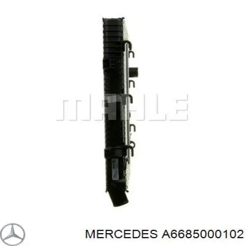 A6685000102 Mercedes радіатор охолодження двигуна