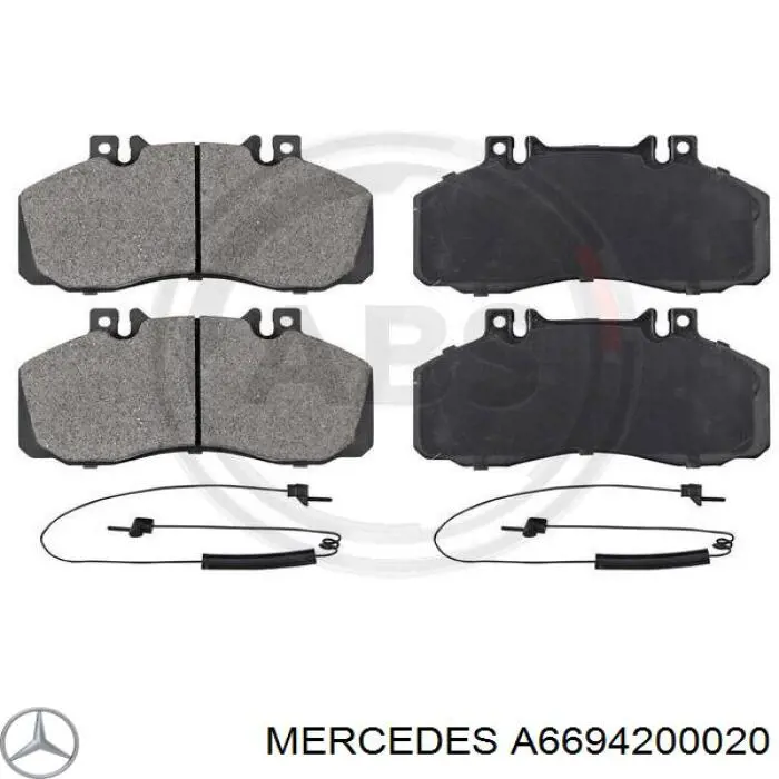 Задні гальмівні колодки Mercedes A6694200020 ціна, від 29.71 USD