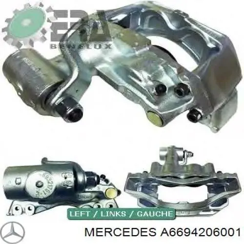 Купити A6694206001 Mercedes Супорт гальмівний передній лівий