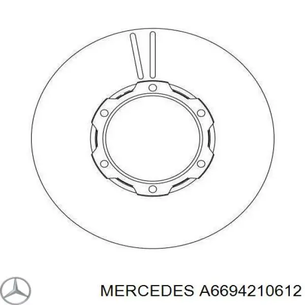 Диск переднього гальма Mercedes A6694210612 ціна, від 37.90 USD
