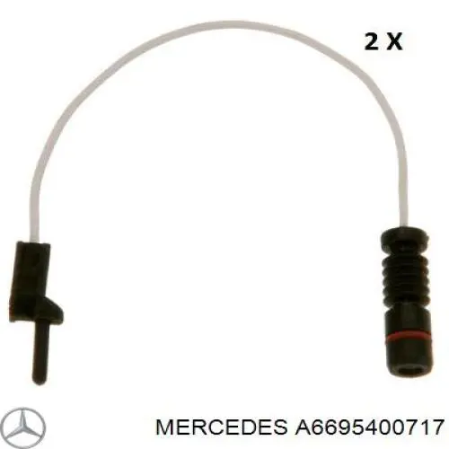 A6695400717 Mercedes датчик зносу гальмівних колодок, задній