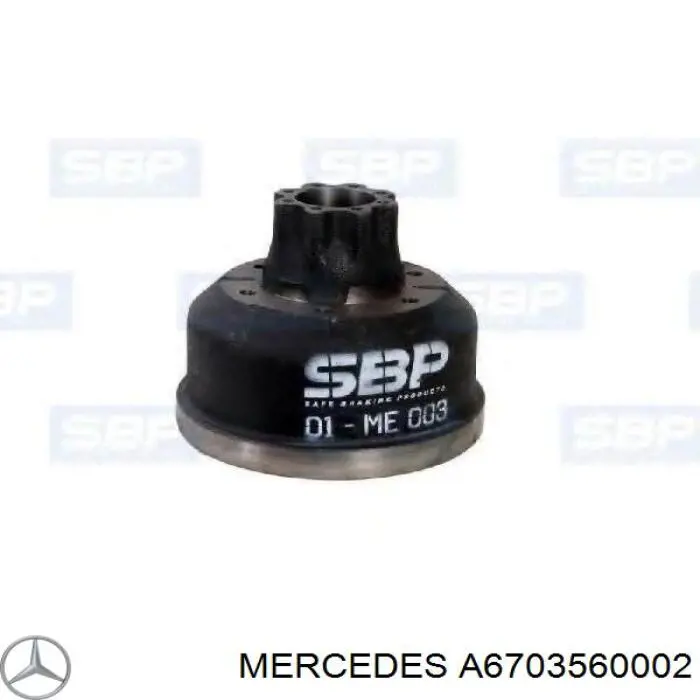 Барабан гальмівний задній A6703560002 Mercedes