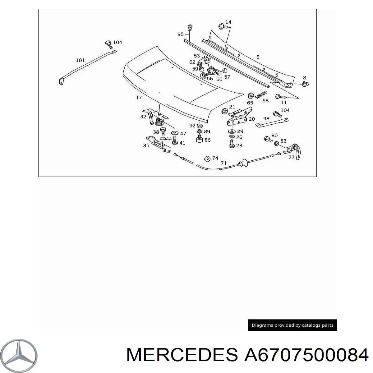 Замок капота Mercedes A6707500084 ціна, від 7.90 USD