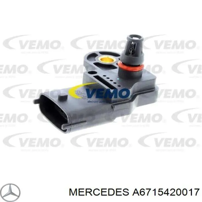 A6715420017 Mercedes датчик тиску наддуву (датчик нагнітання повітря в турбіну)