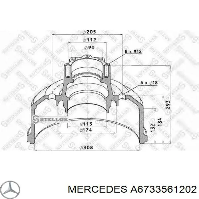 Купити 01645800 PE Automotive Барабан гальмівний задній