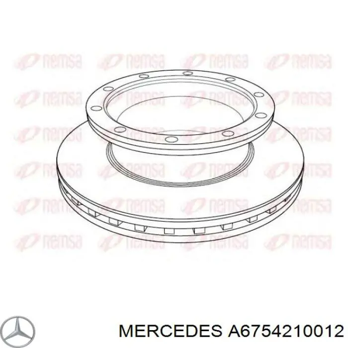 Диск гальмівний задній 6754210012 Mercedes