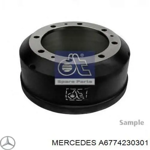 Купити A6774230301 Mercedes Барабан гальмівний задній