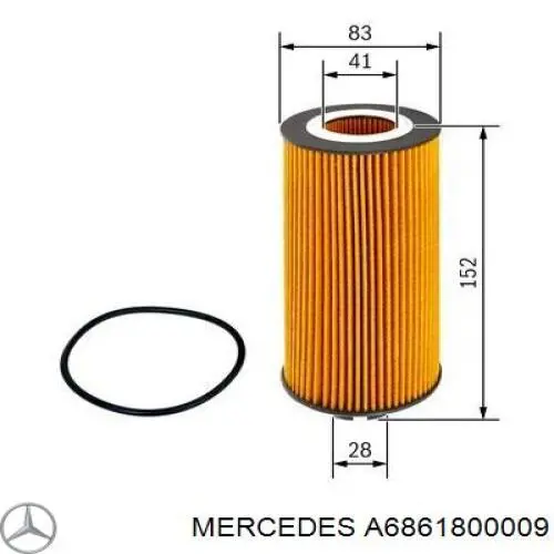 Купити A6861800009 Mercedes Фільтр очищення масла відцентровий