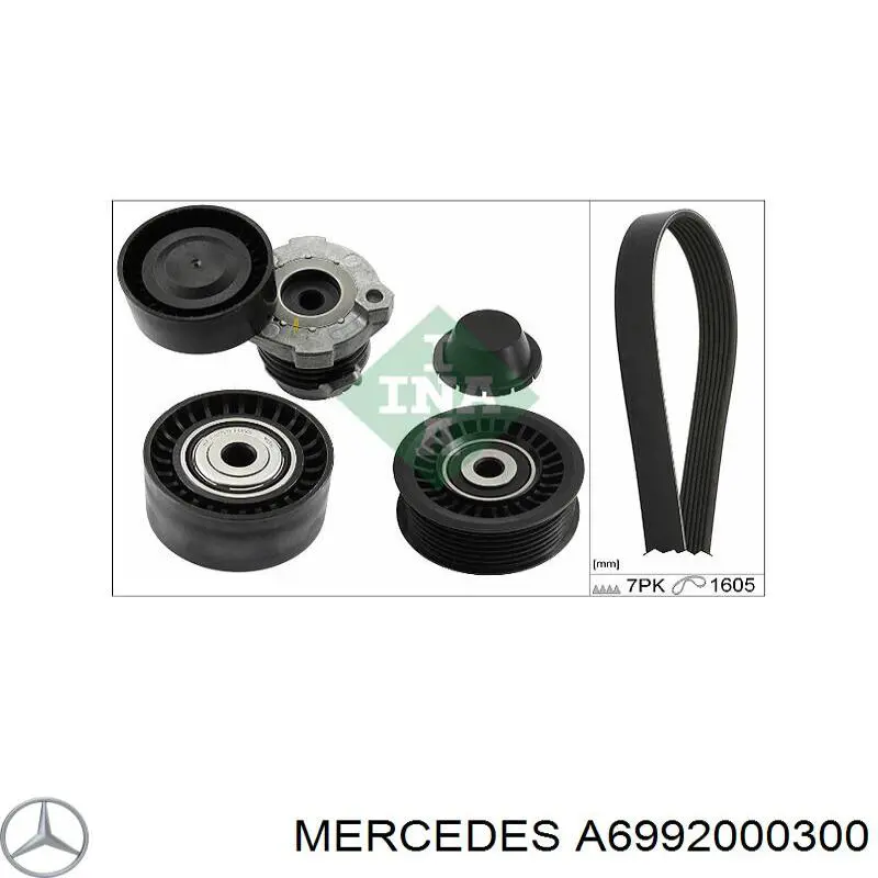 Ролик приводного ременя, паразитний Mercedes A6992000300 ціна, від 17.31 USD
