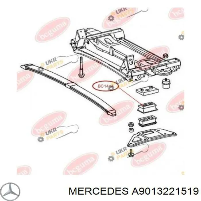 A9013221519 Mercedes відбійник передньої ресори