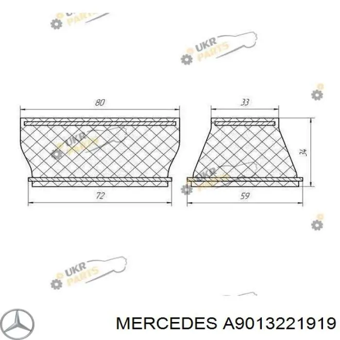 Купити A9013221919 Mercedes Відбійник передньої ресори