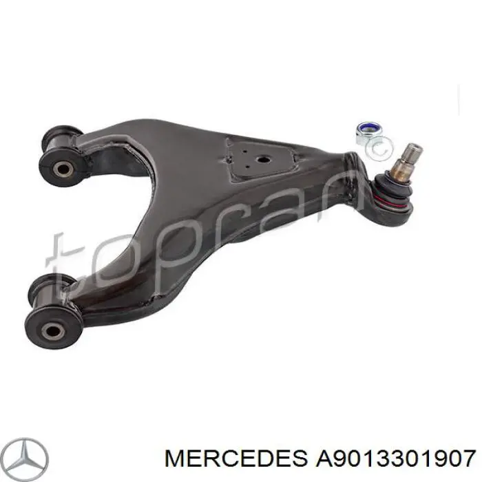 Важіль передньої підвіски нижній, правий Mercedes A9013301907 ціна, від 88.00 USD