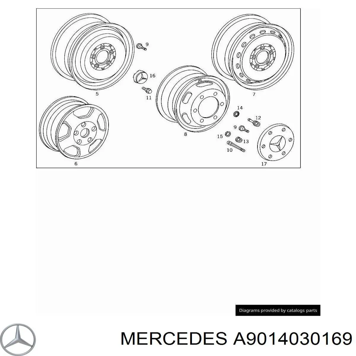  Mercedes A9014030169 ціна, від 4.75 USD