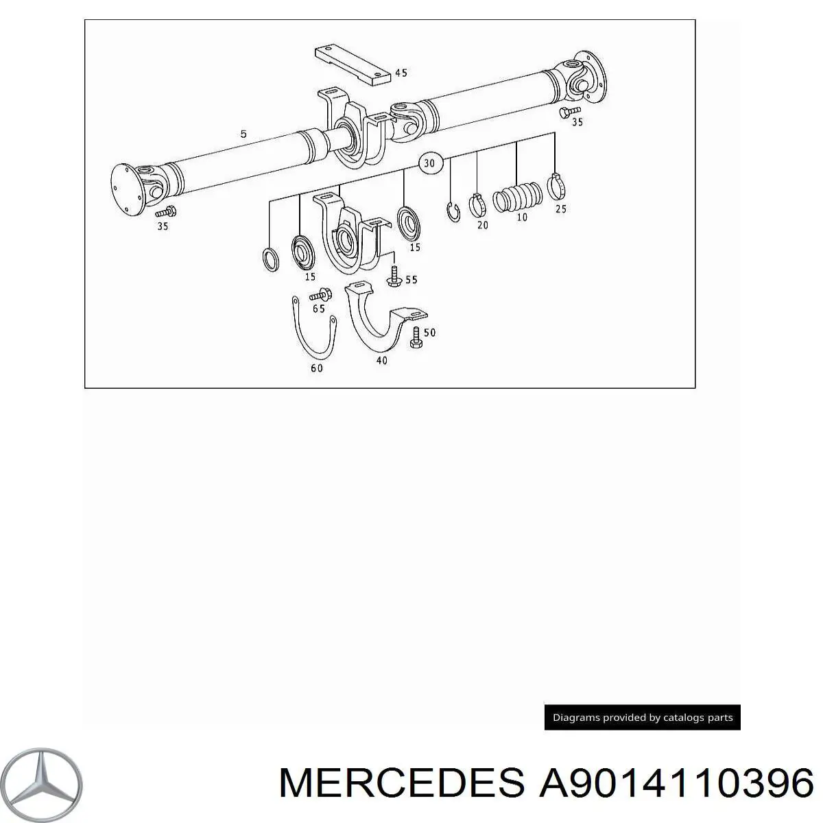 A9014110396 Mercedes пильник підвісного підшипника