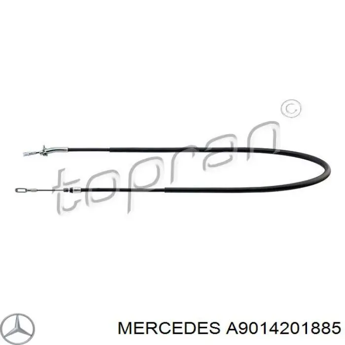 Купити A9014201885 Mercedes Трос ручного гальма задній, правий/лівий