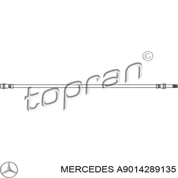 Шланг гальмівний передній Mercedes A9014289135 ціна, від 7.60 USD
