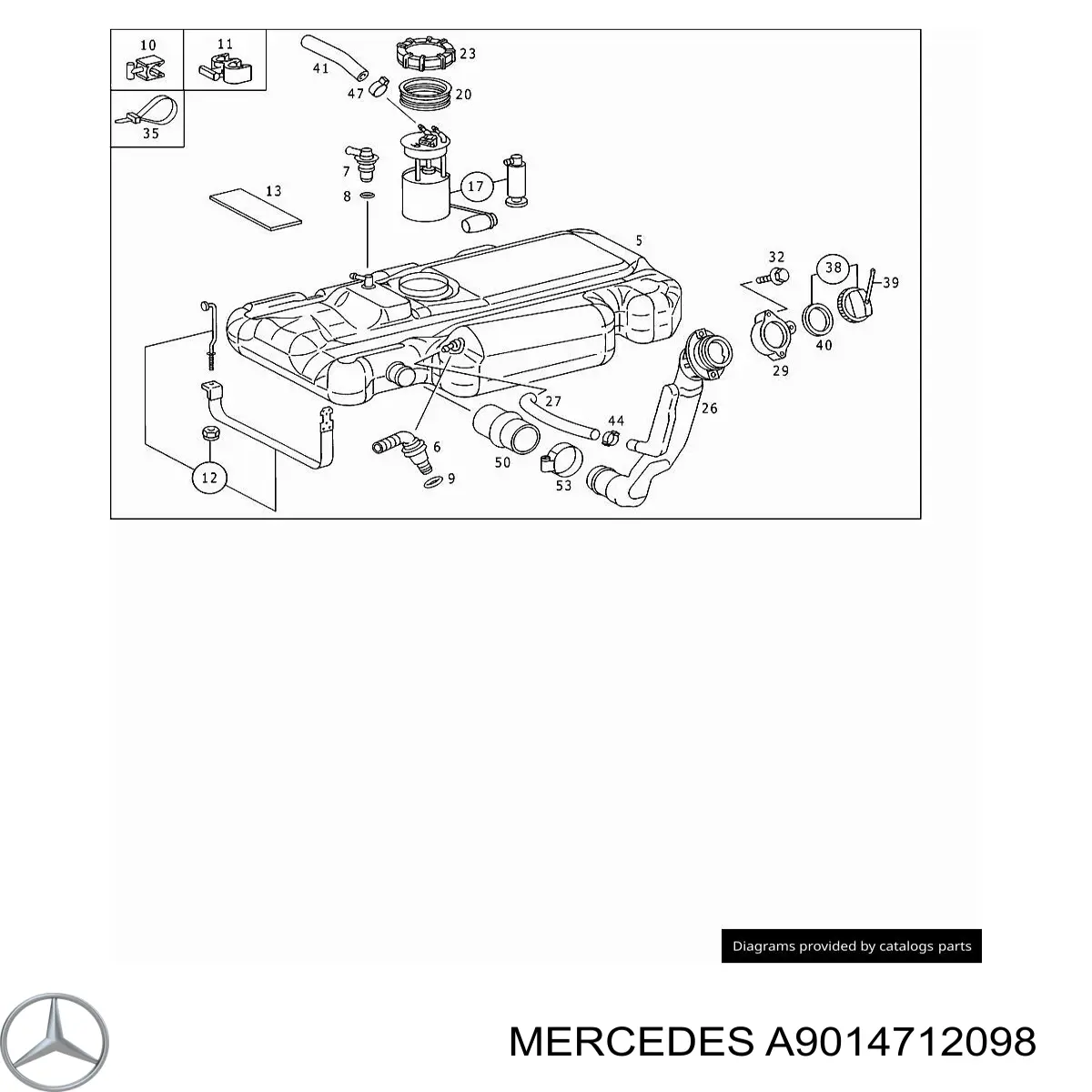9014712098 Mercedes бак паливний