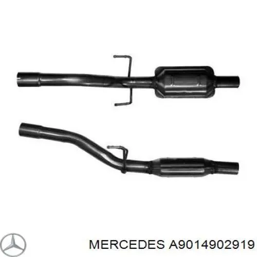 Купити A9014902919 Mercedes Глушник, середня і задня частина