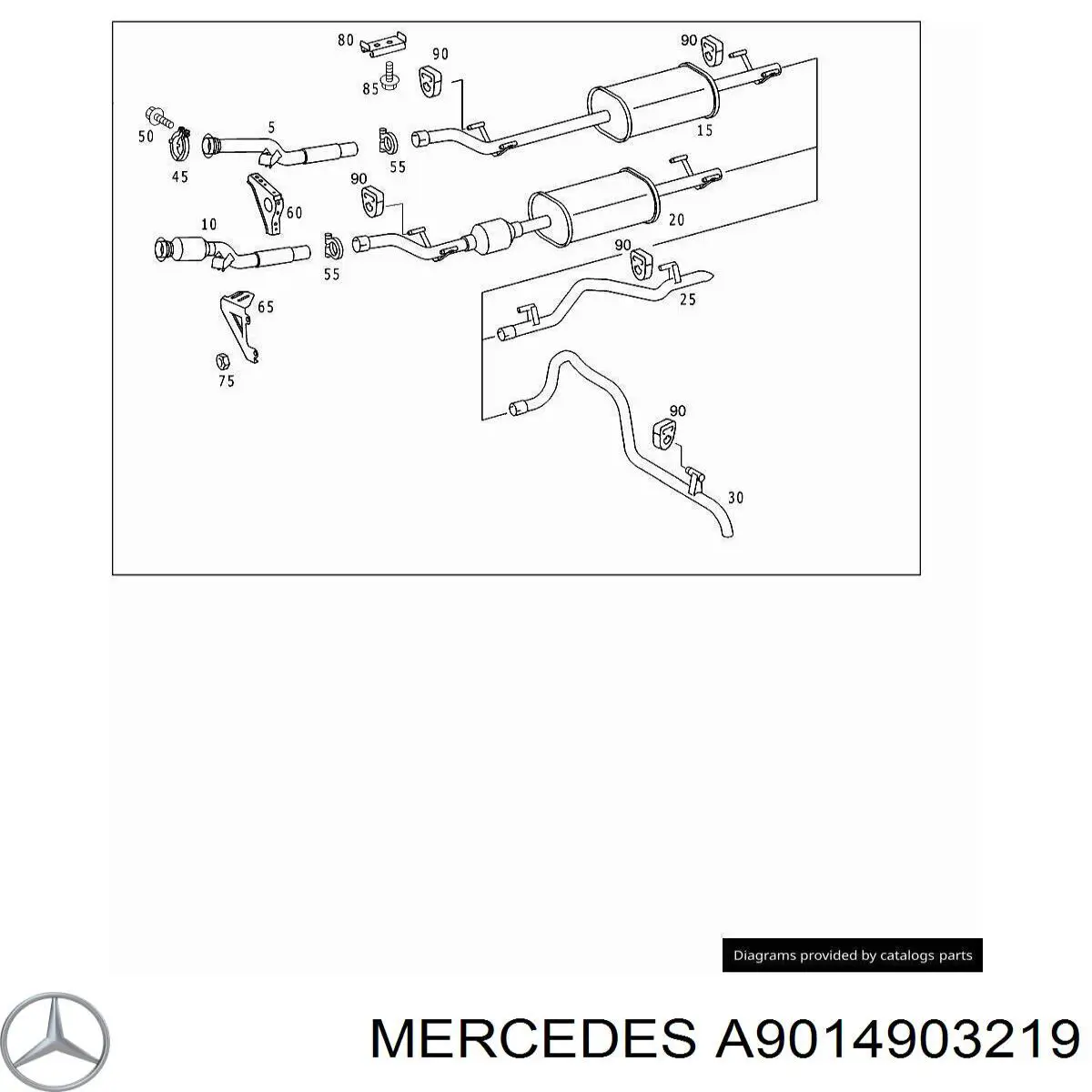 A9014903219 Mercedes Каталітичний нейтралізатор відпрацьованих газів