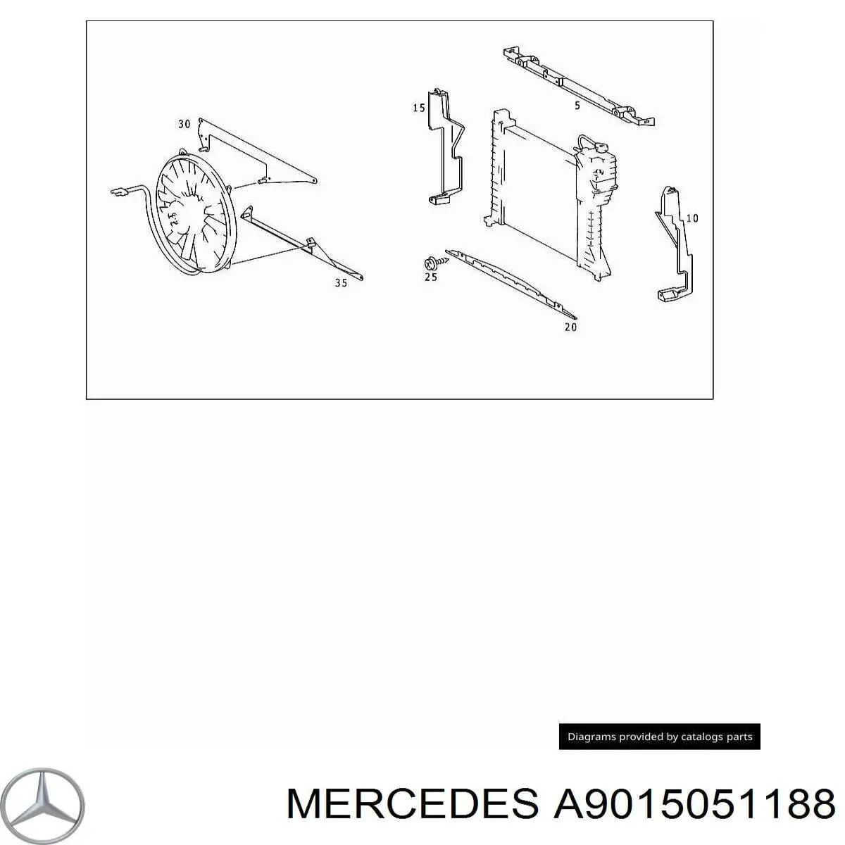 9015051188 Mercedes кронштейн радіатора лівий