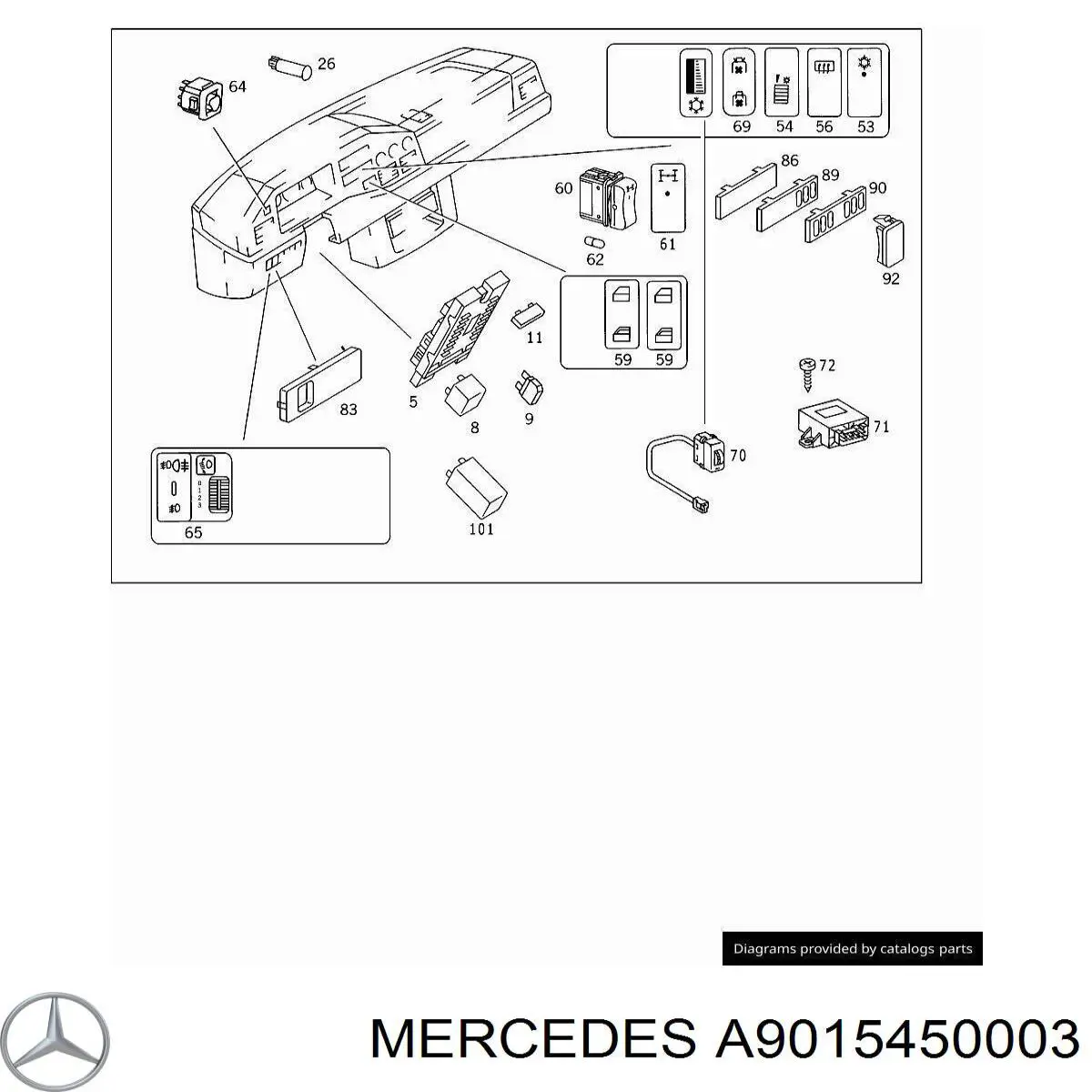  Mercedes A9015450003 ціна, від 3.78 USD