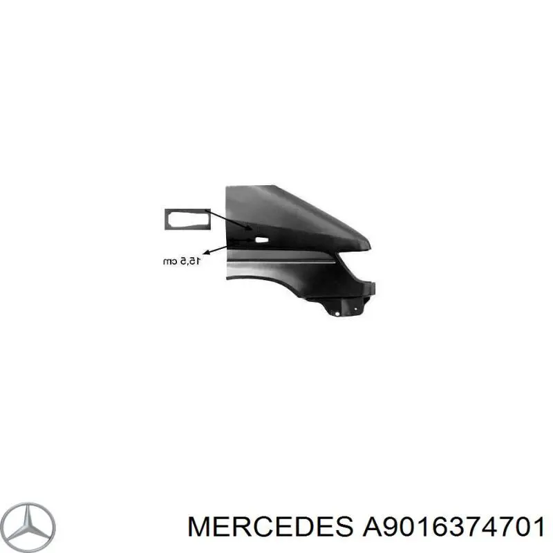 Крило переднє праве Mercedes A9016374701 ціна, від 34.47 USD