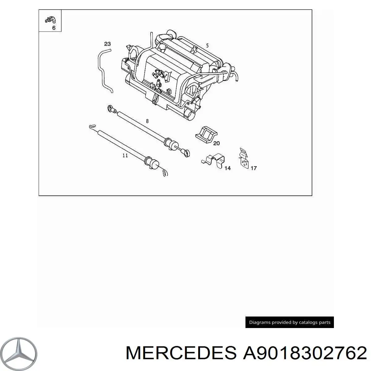A9018302762 Mercedes Внутрішньосалонний фільтр