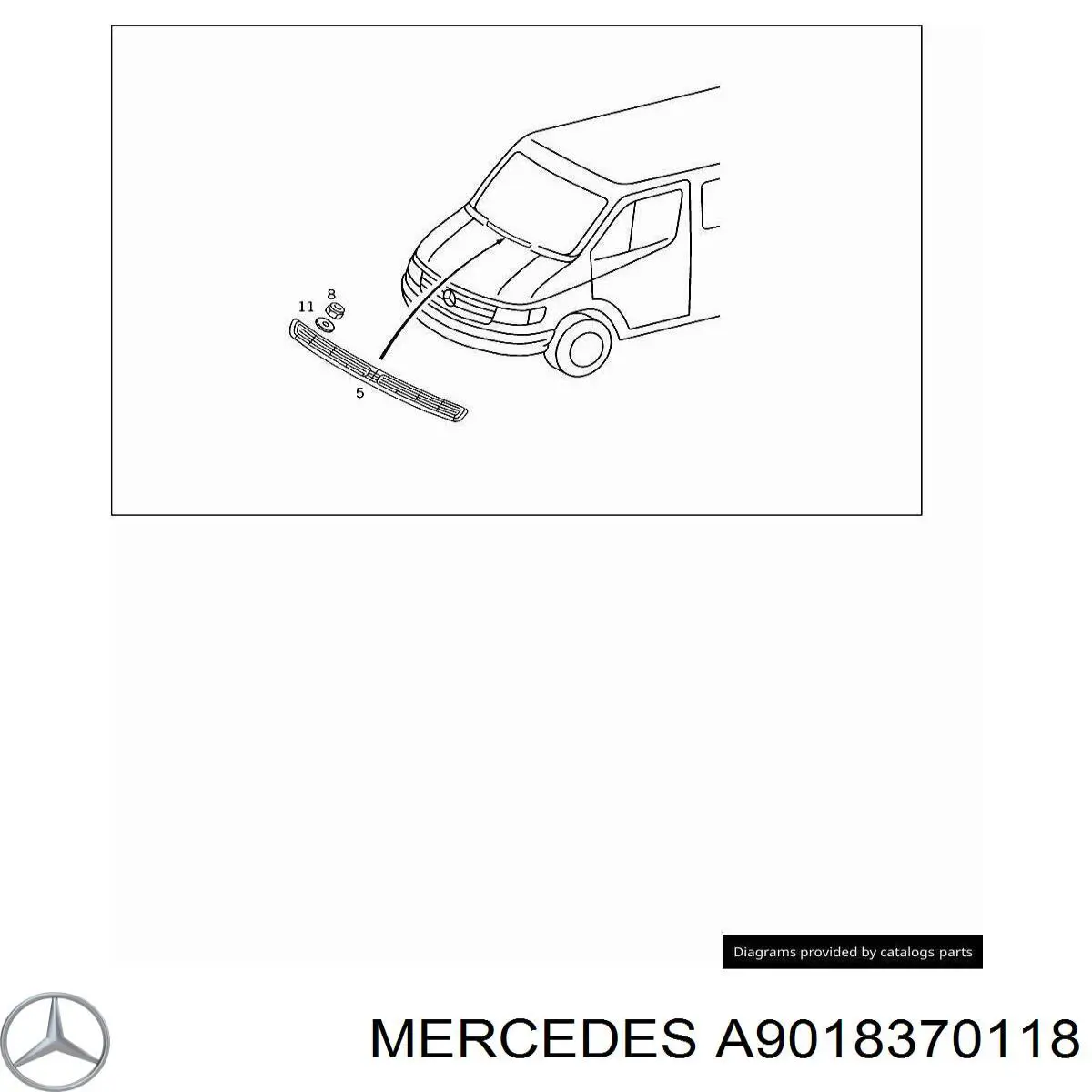  Mercedes A9018370118 ціна, від 5.79 USD