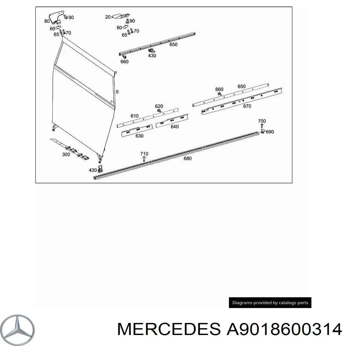 A9018600314 Mercedes петля кріплення вантажу