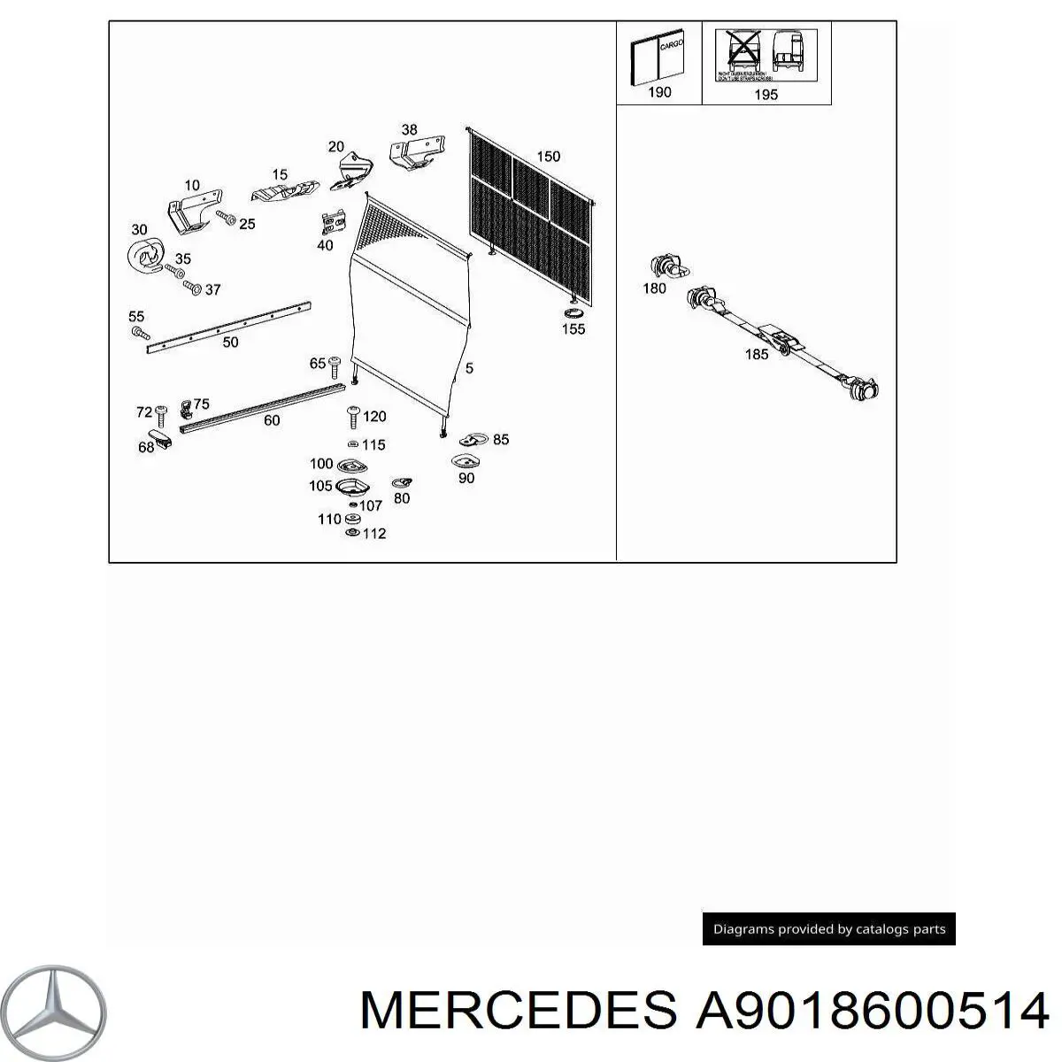 Петля кріплення вантажу Mercedes A9018600514 ціна, від 10.13 USD