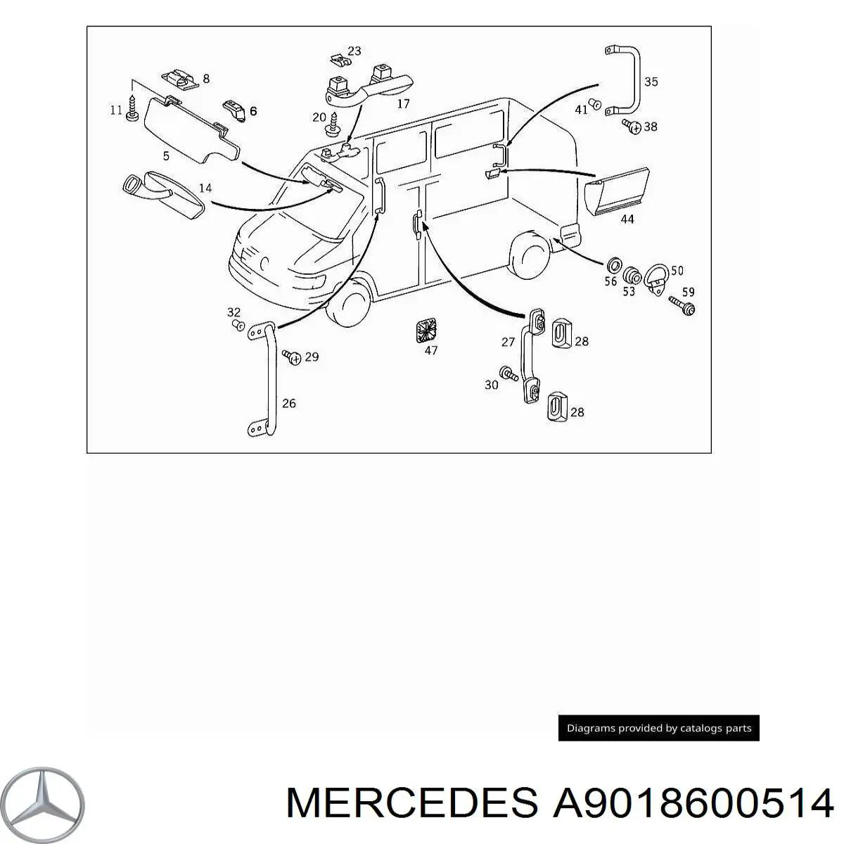 Петля кріплення вантажу на Mercedes Viano (W639)