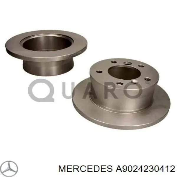 Задні дискові гальма Mercedes A9024230412 ціна, від 41.83 USD