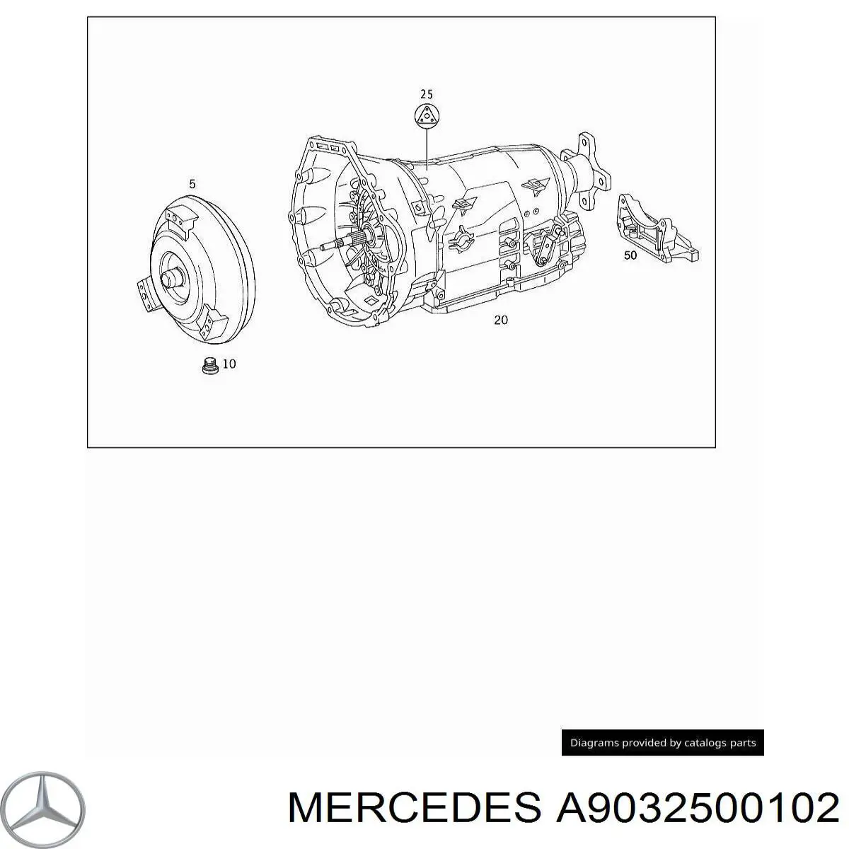 Купити A9032500102 Mercedes Гідротрансформатор автоматичної коробки передач