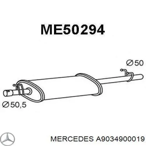 A9034900019 Mercedes Глушник передній
